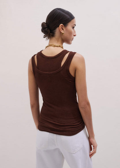 ME+EM Clothing Cinnamon Brown 2-In-1 Vest