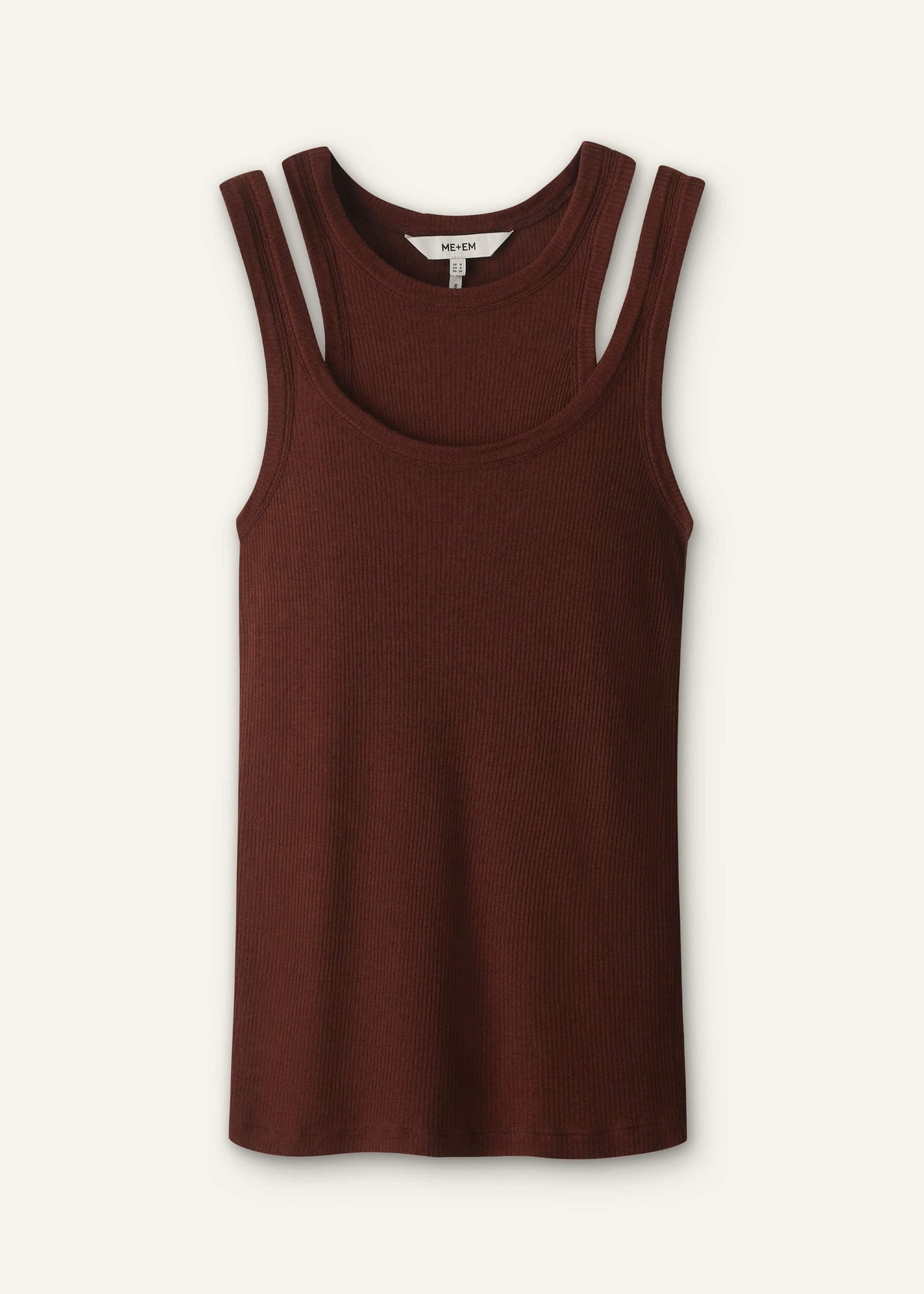 ME+EM Clothing Cinnamon Brown 2-In-1 Vest