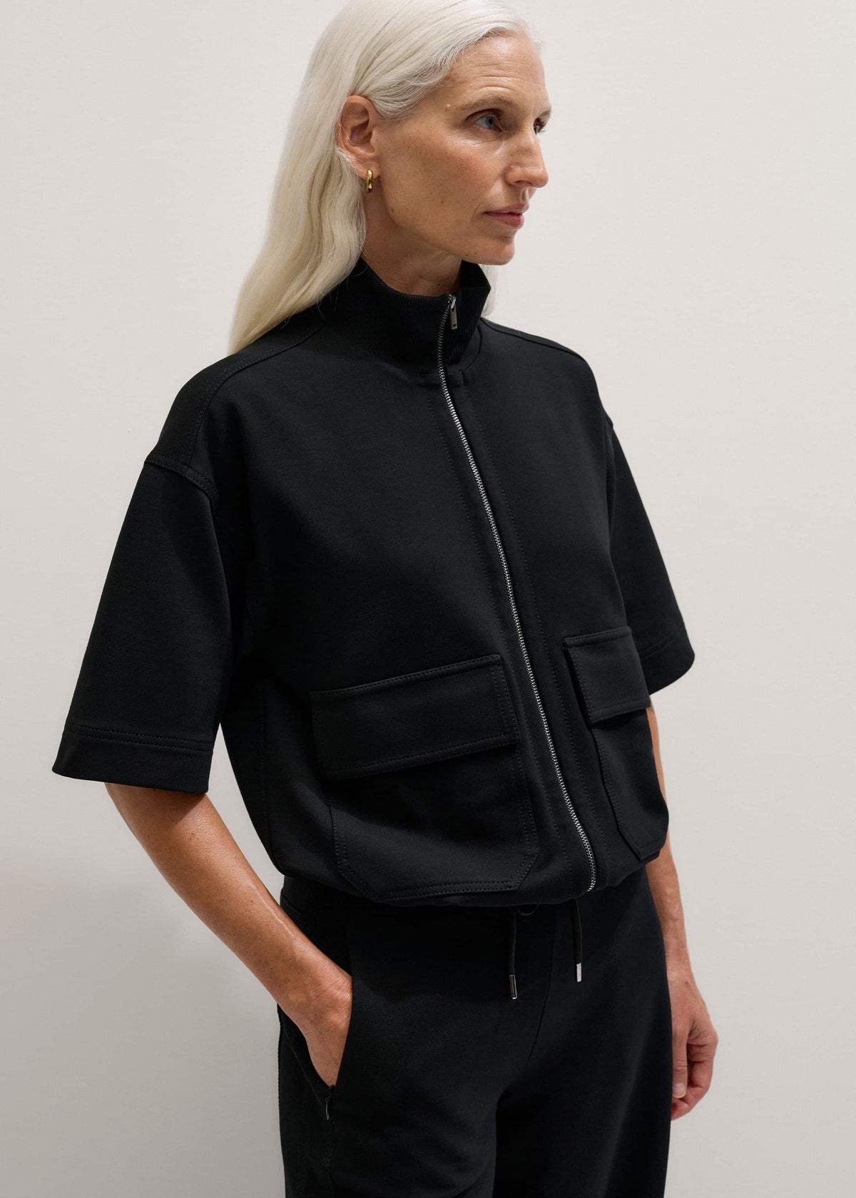 ME+EM Clothing Black Luxe Travel Tailoring Layering Jacket