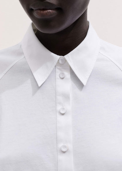 ME+EM Clothing White Raglan Shirt Layering Top