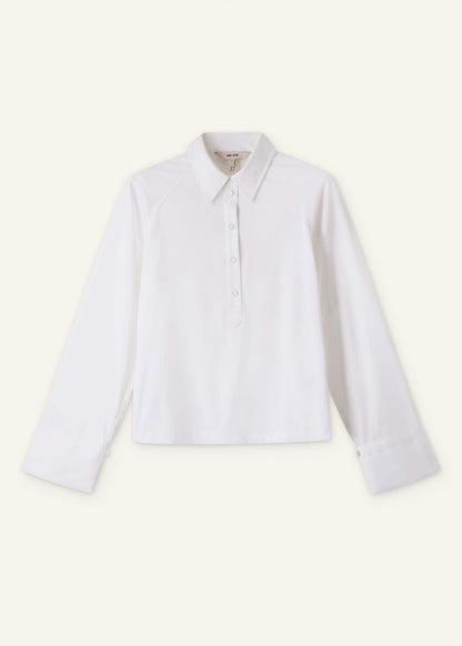 ME+EM Clothing White Raglan Shirt Layering Top