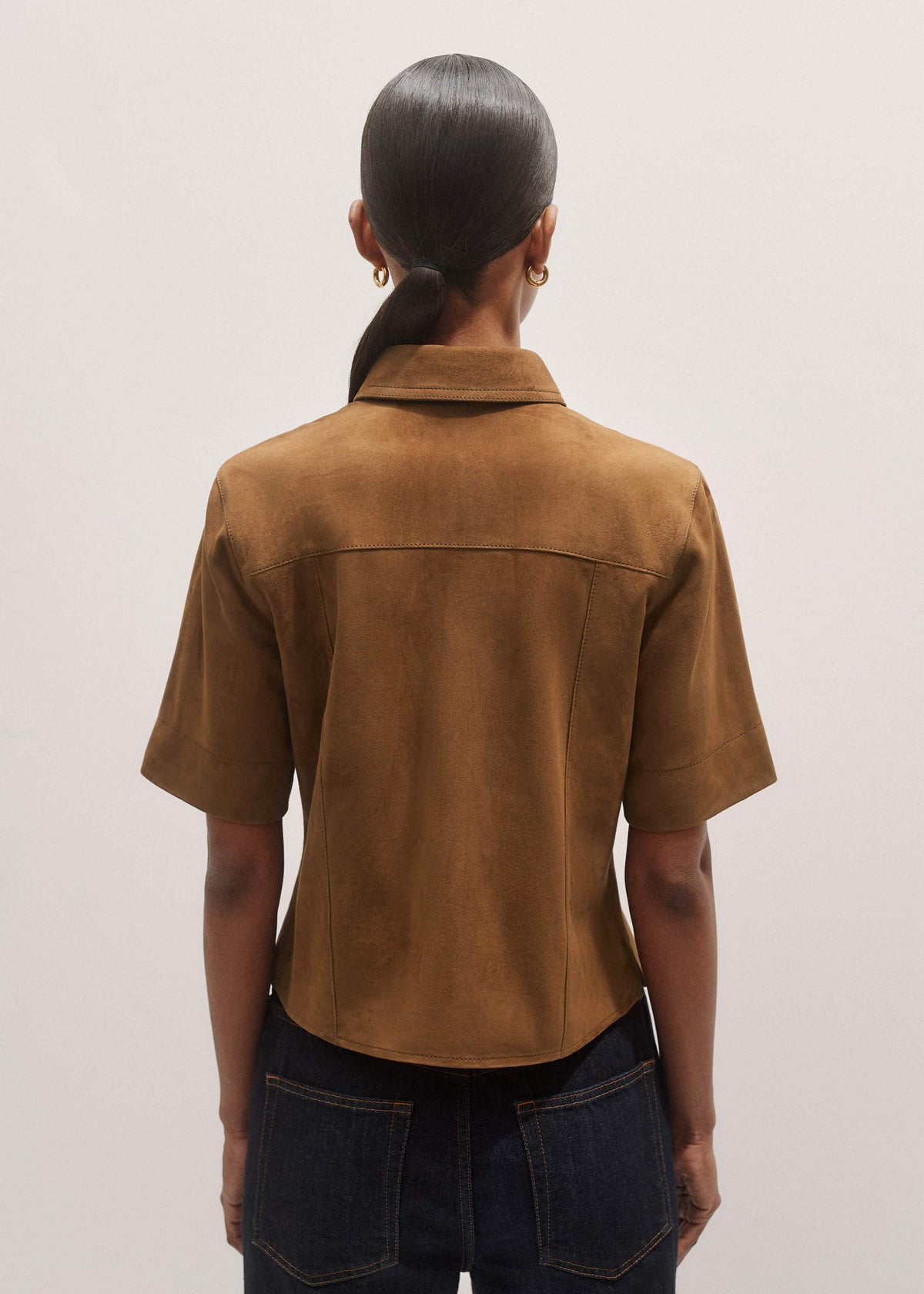 ME+EM Clothing Brown Paneled Shirt