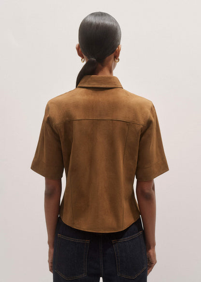ME+EM Clothing Brown Paneled Shirt