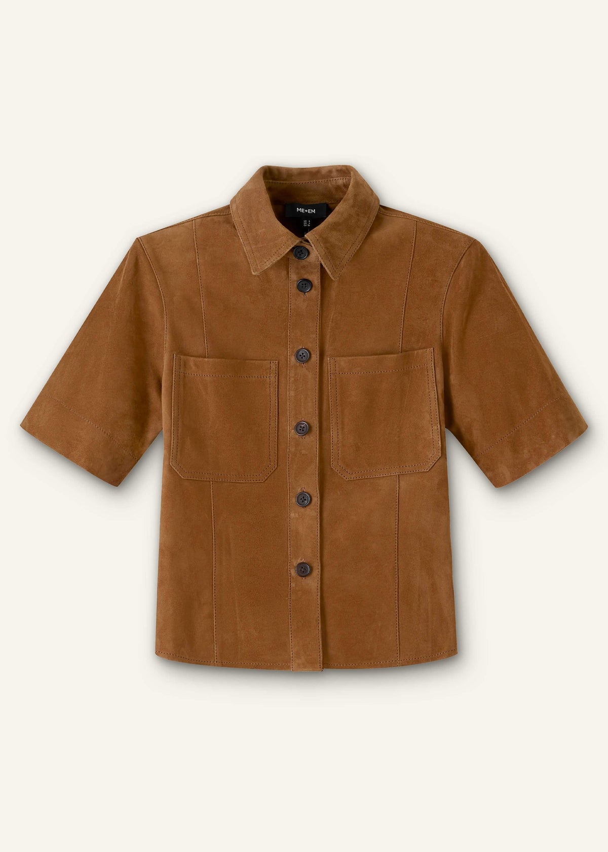 ME+EM Clothing Brown Paneled Shirt