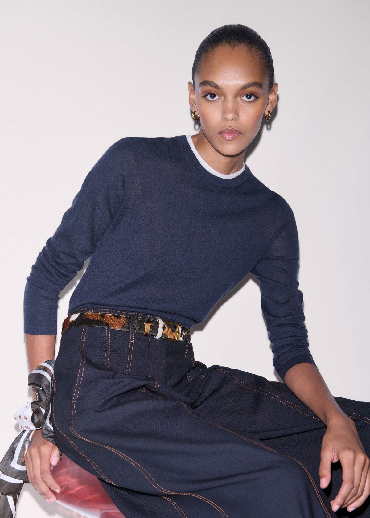 ME+EM Clothing Navy Barely There Sweater