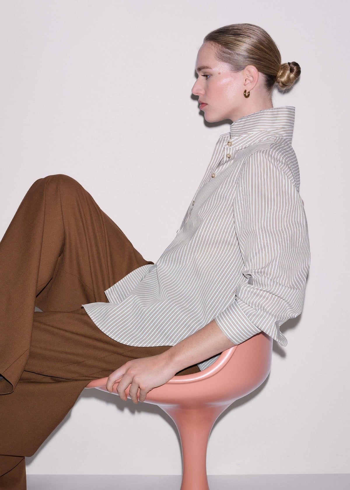 ME+EM Clothing White Stripe Relaxed Forever Shirt