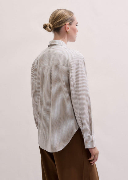 ME+EM Clothing White Stripe Relaxed Forever Shirt