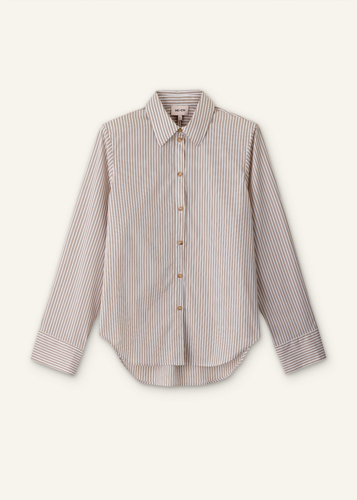 ME+EM Clothing White Stripe Relaxed Forever Shirt