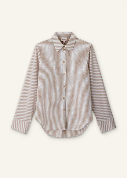 ME+EM Clothing White Stripe Relaxed Forever Shirt