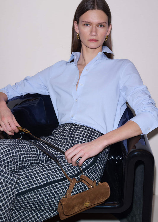 ME+EM Clothing Blue Travel Layering Shirt