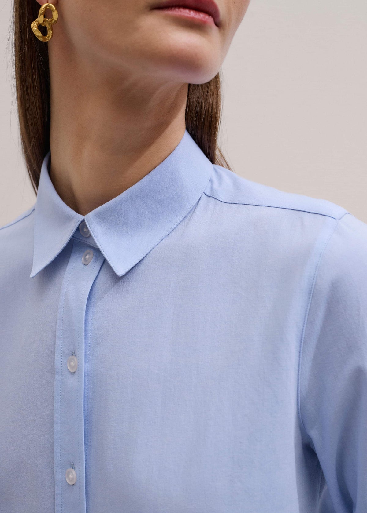 ME+EM Clothing Blue Travel Layering Shirt