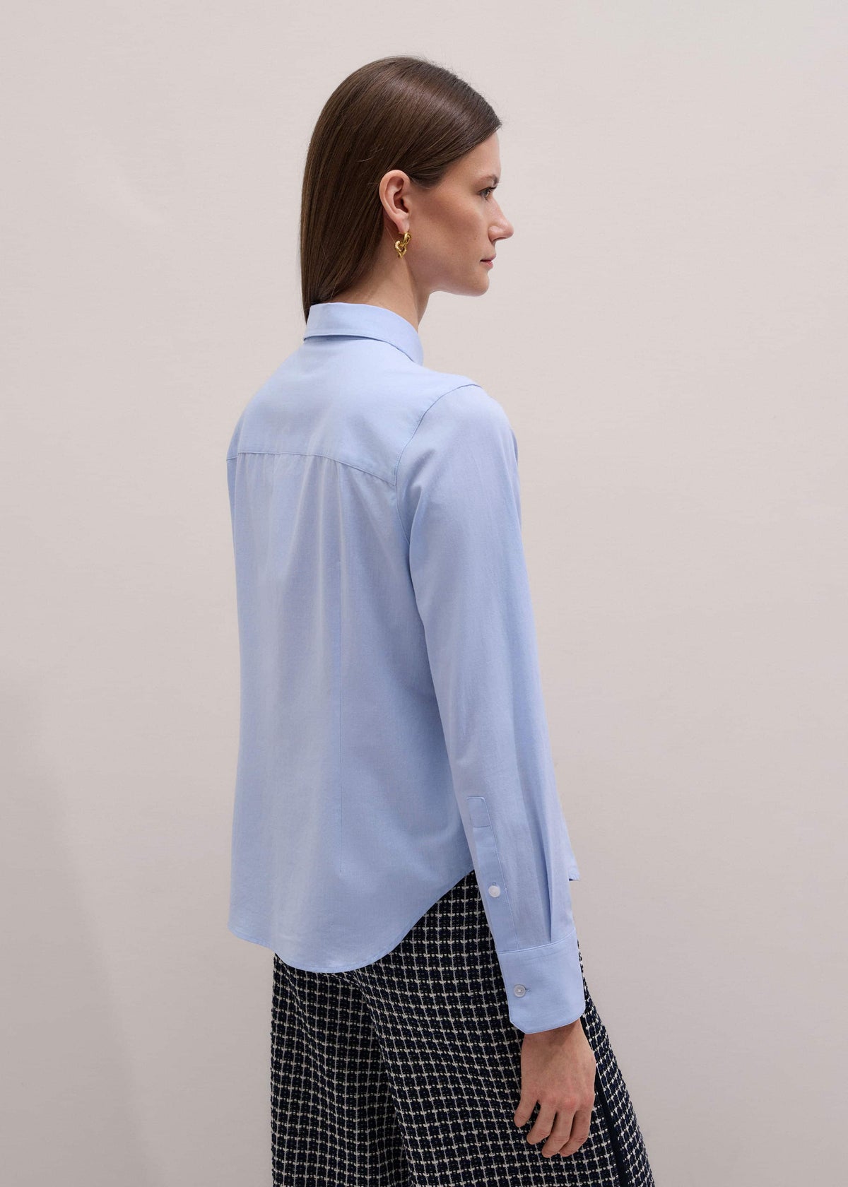 ME+EM Clothing Blue Travel Layering Shirt