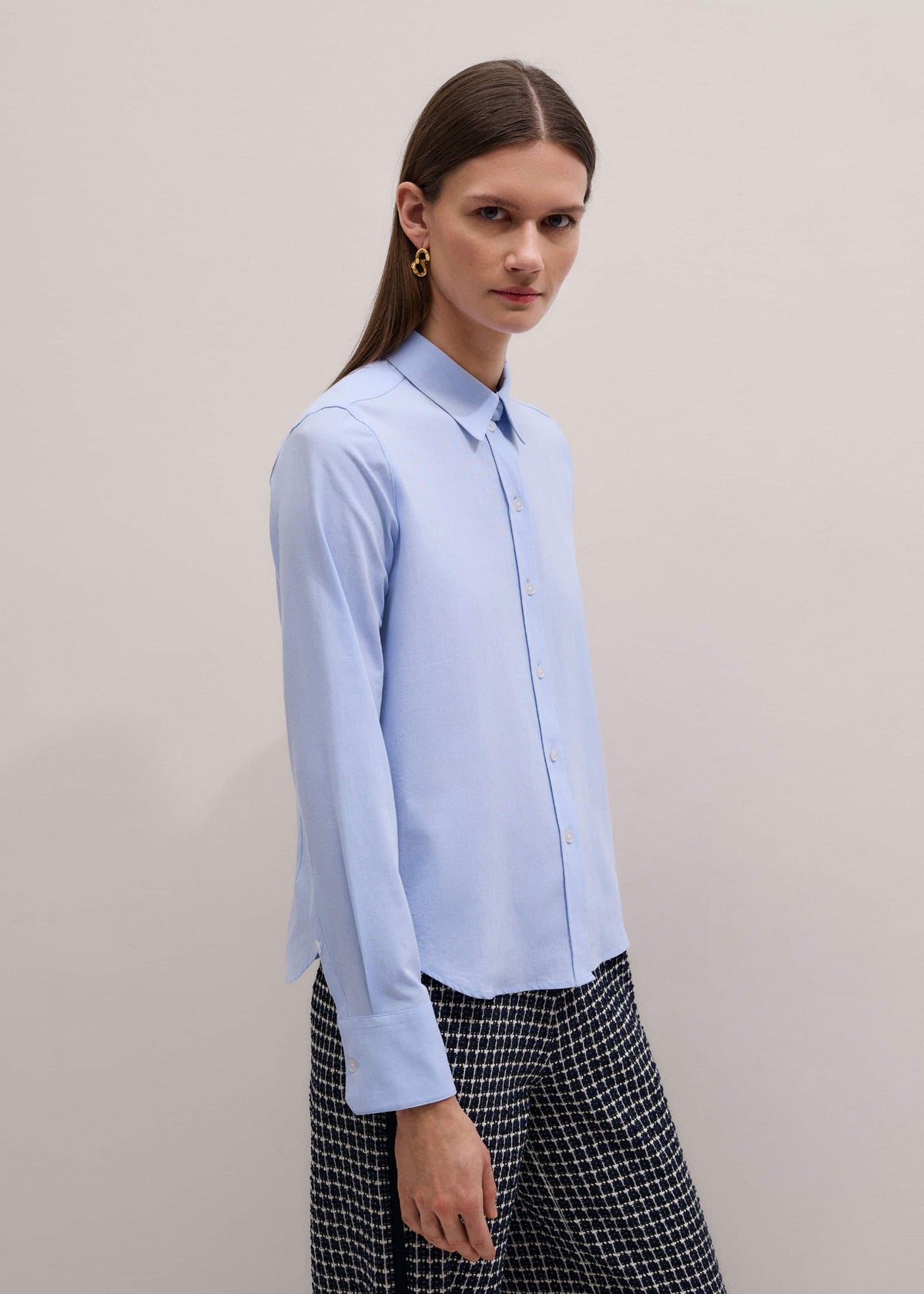 ME+EM Clothing Blue Travel Layering Shirt