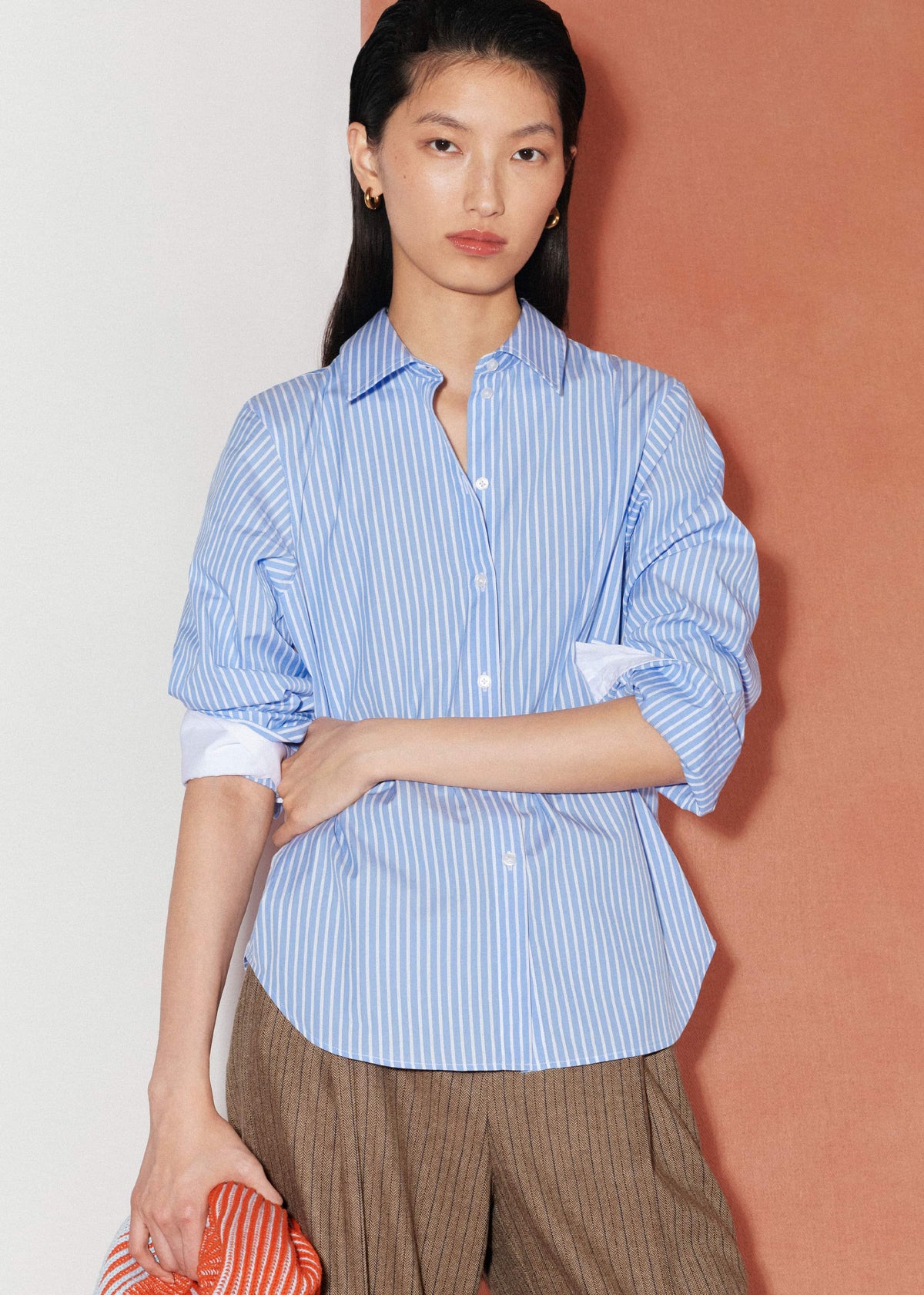 ME+EM Clothing Blue Double Cuff Relaxed Forever Shirt