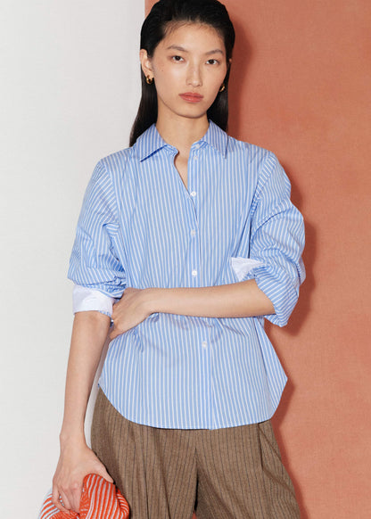 ME+EM Clothing Blue Double Cuff Relaxed Forever Shirt