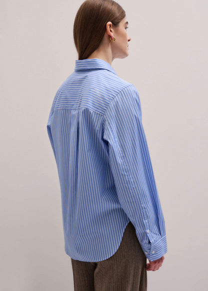 ME+EM Clothing Blue Double Cuff Relaxed Forever Shirt
