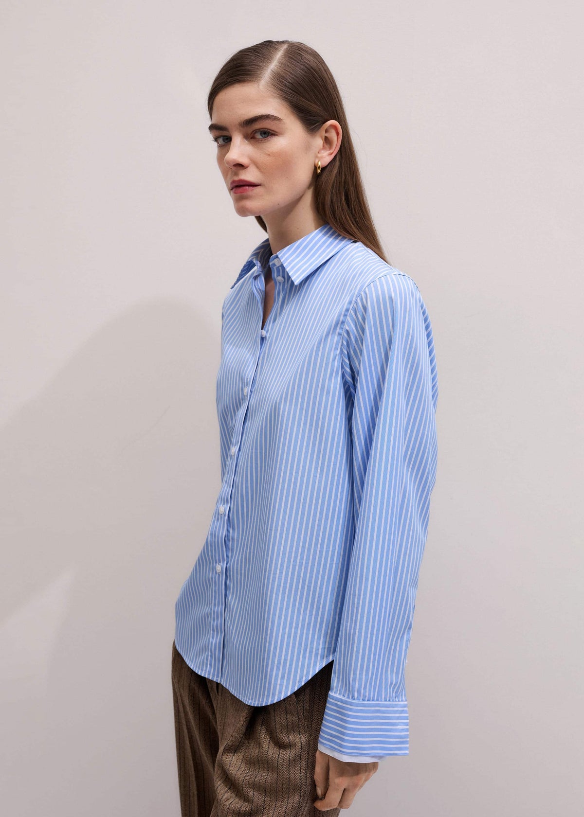 ME+EM Clothing Blue Double Cuff Relaxed Forever Shirt