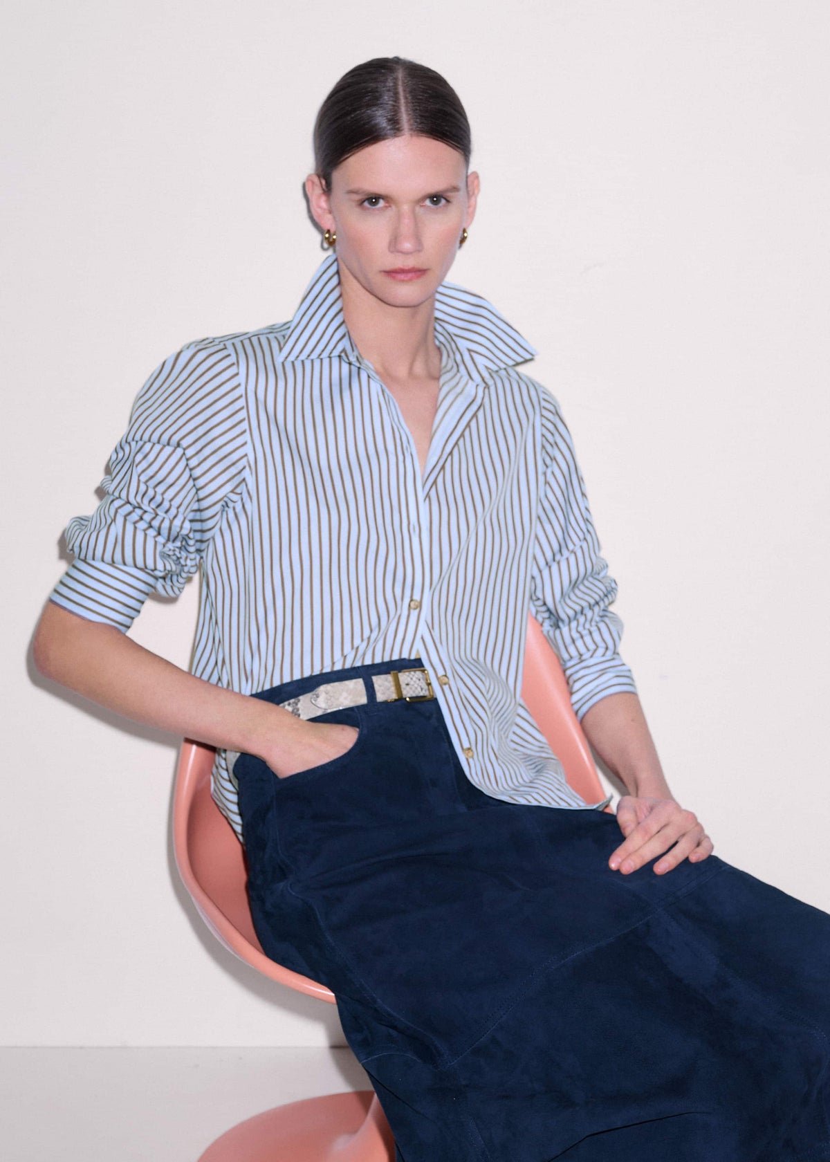 ME+EM Clothing Blue Stripe Relaxed Forever Shirt