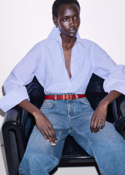ME+EM Clothing Blue Stripe Relaxed Forever Shirt