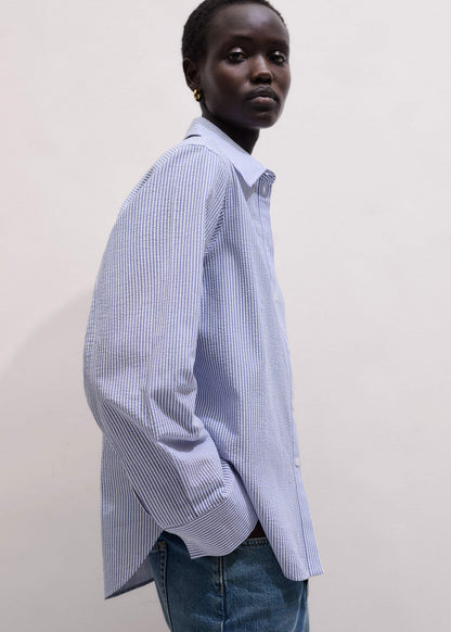 ME+EM Clothing Blue Stripe Relaxed Forever Shirt