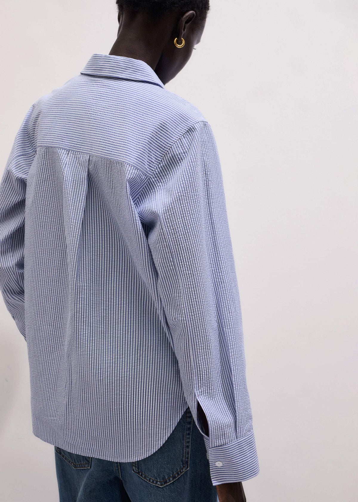 ME+EM Clothing Blue Stripe Relaxed Forever Shirt