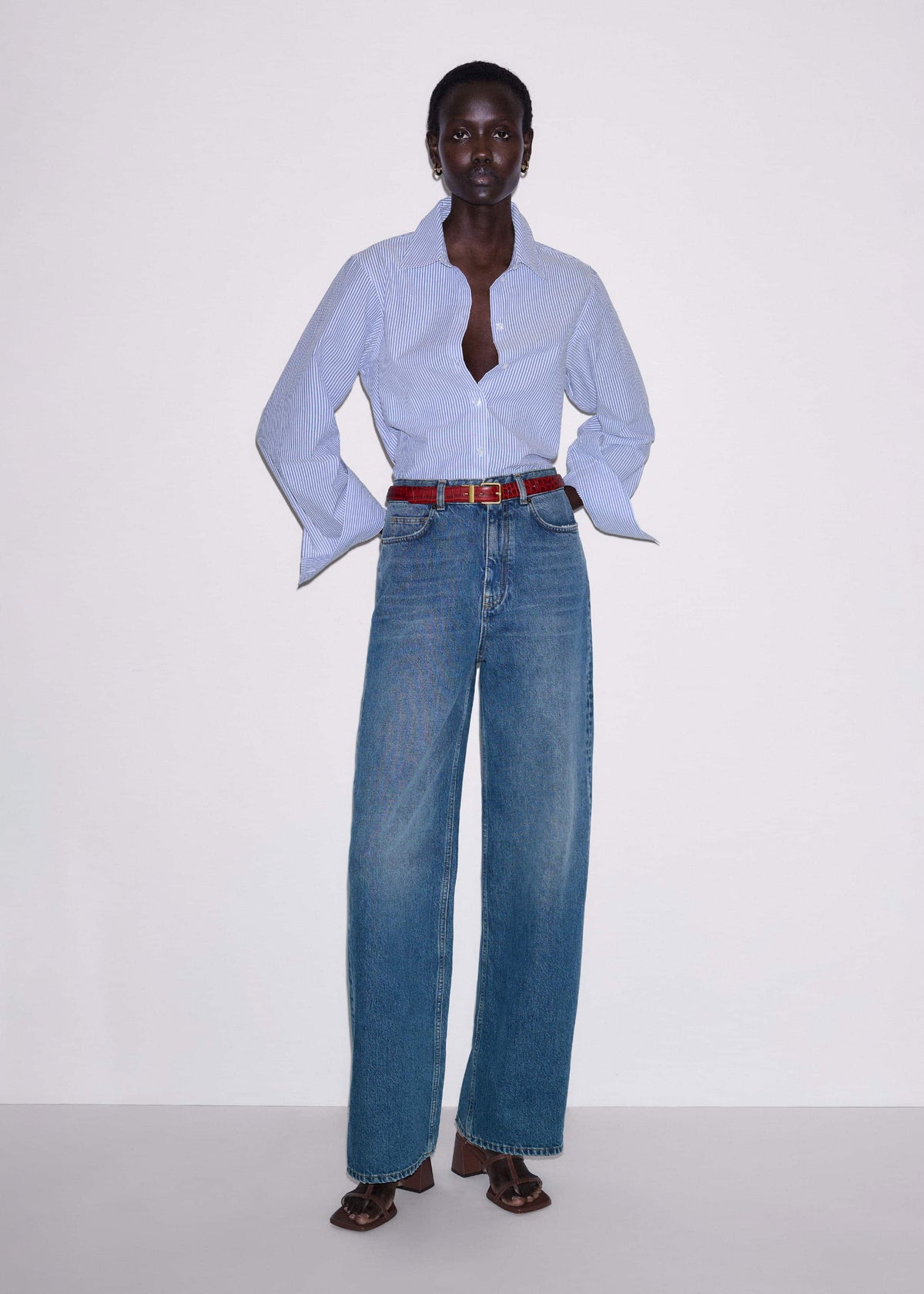 ME+EM Clothing Blue Stripe Relaxed Forever Shirt