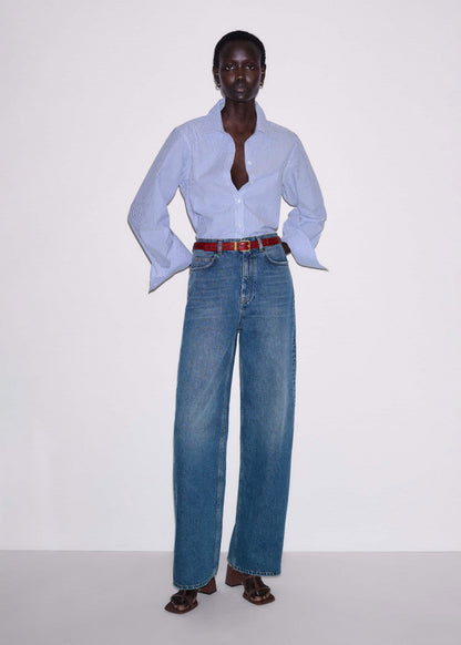 ME+EM Clothing Blue Stripe Relaxed Forever Shirt