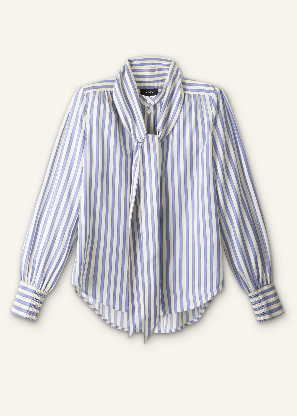 ME+EM Clothing Blue Soft Stripe Shirt + Neck Tie