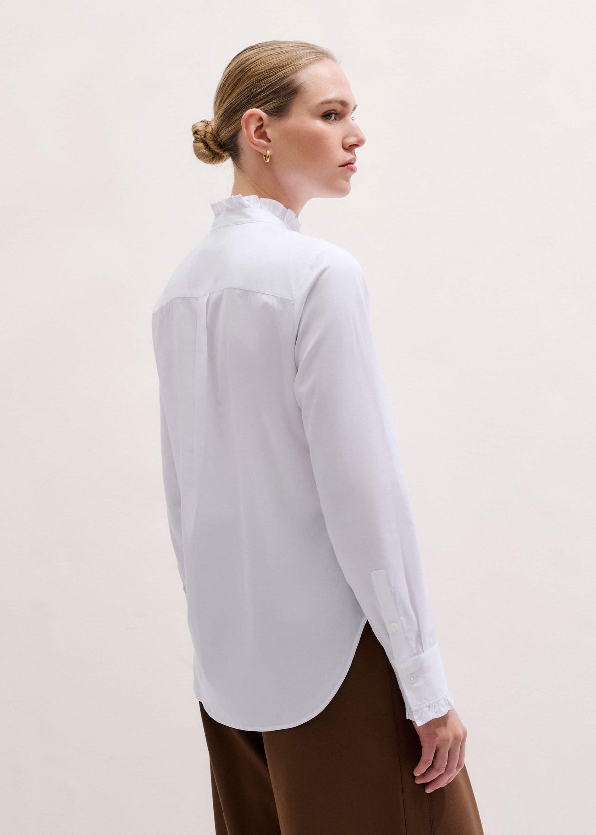 ME+EM Clothing White Impossibly Soft Feminine Shirt