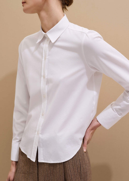 ME+EM Clothing White Travel Layering Shirt