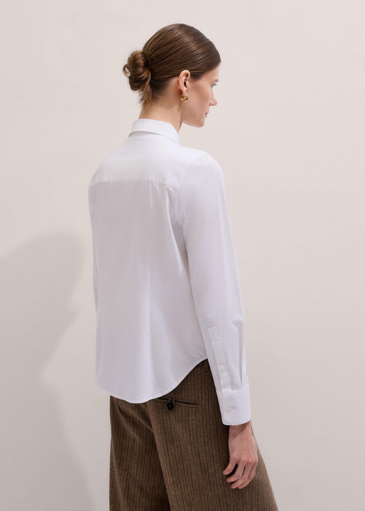 ME+EM Clothing White Travel Layering Shirt