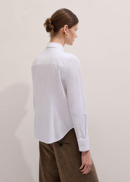 ME+EM Clothing White Travel Layering Shirt