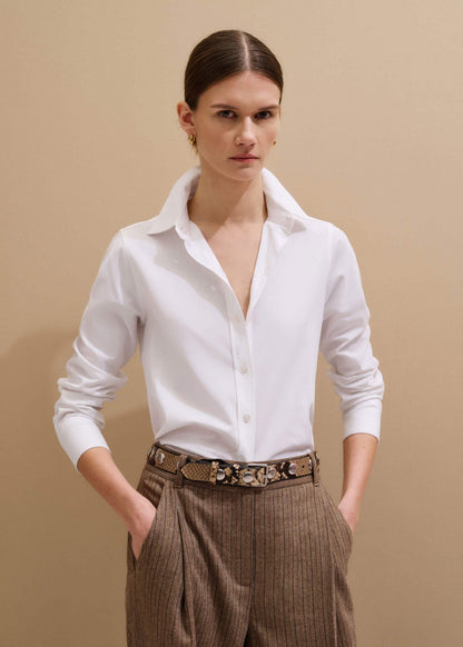 ME+EM Clothing White Travel Layering Shirt