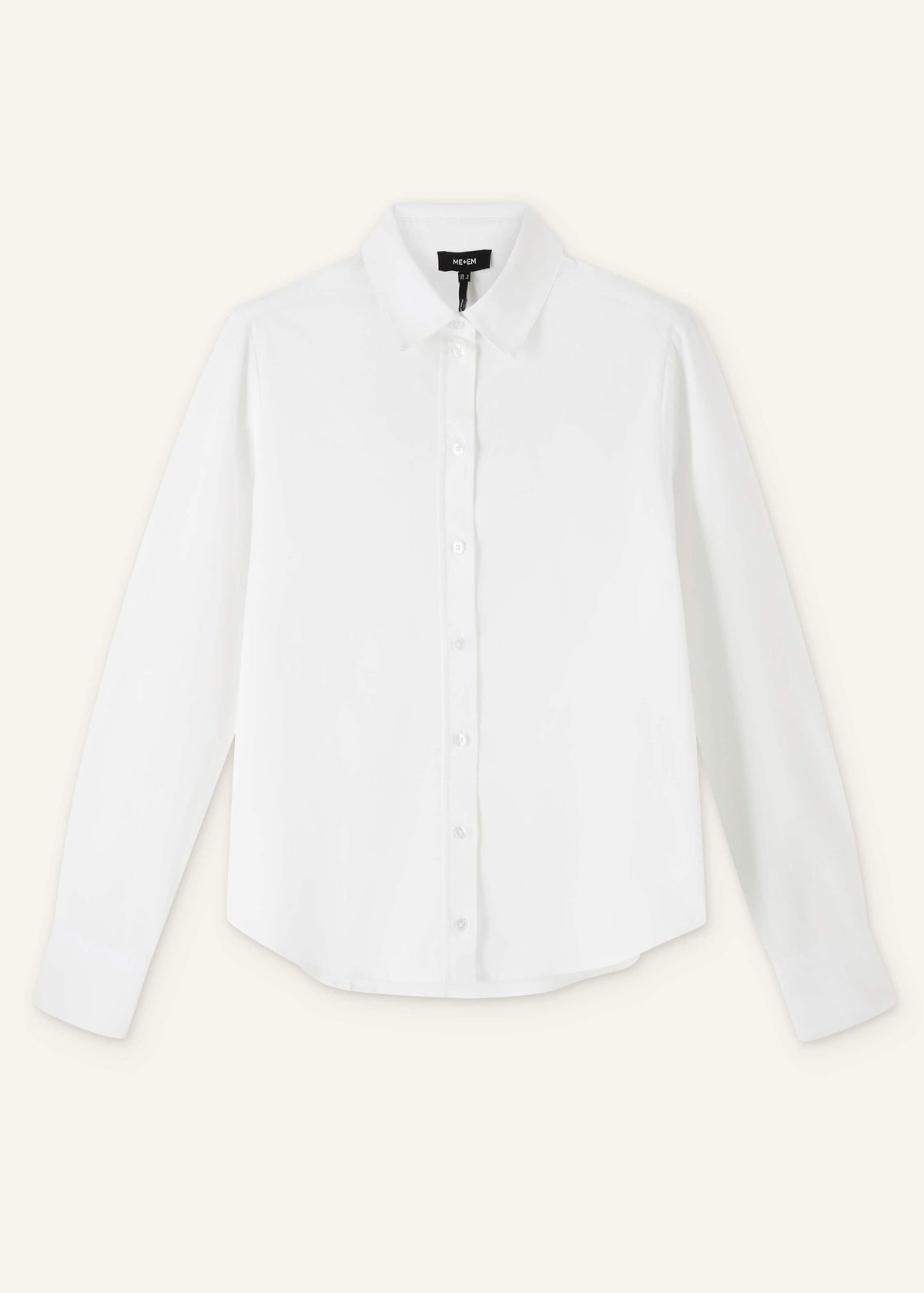 ME+EM Clothing White Travel Layering Shirt