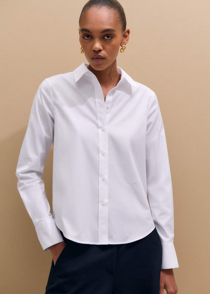 ME+EM Clothing White Icon Fitted Swan Logo Shirt