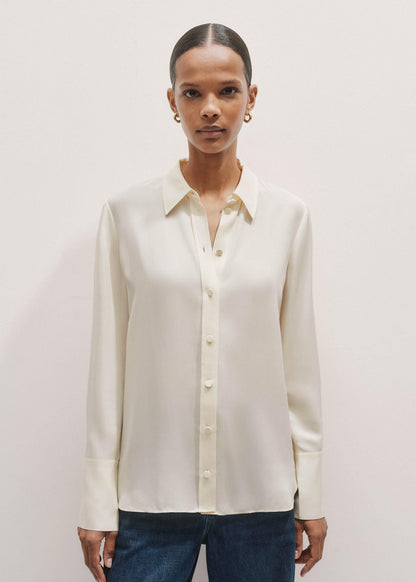 ME+EM Clothing Cream Silk Shirt