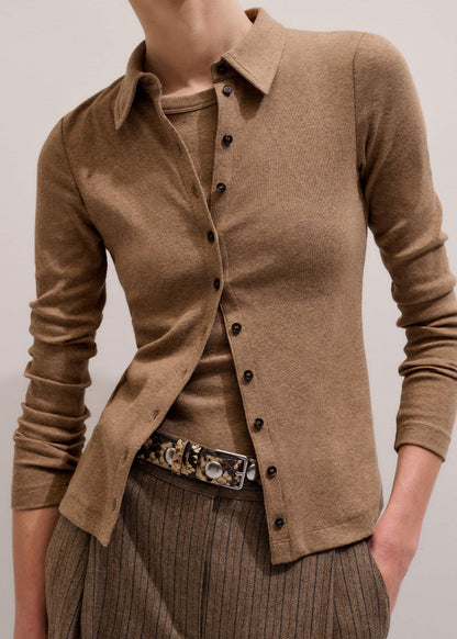 ME+EM Clothing Brown Ultimate Rib Shirt