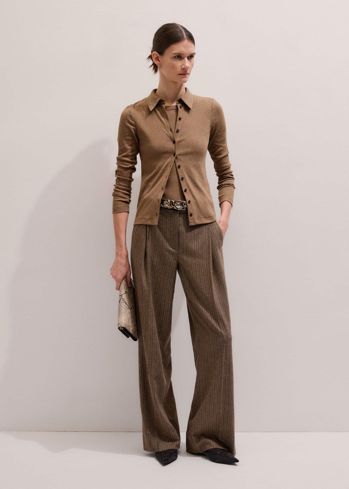 ME+EM Clothing Brown Ultimate Rib Shirt