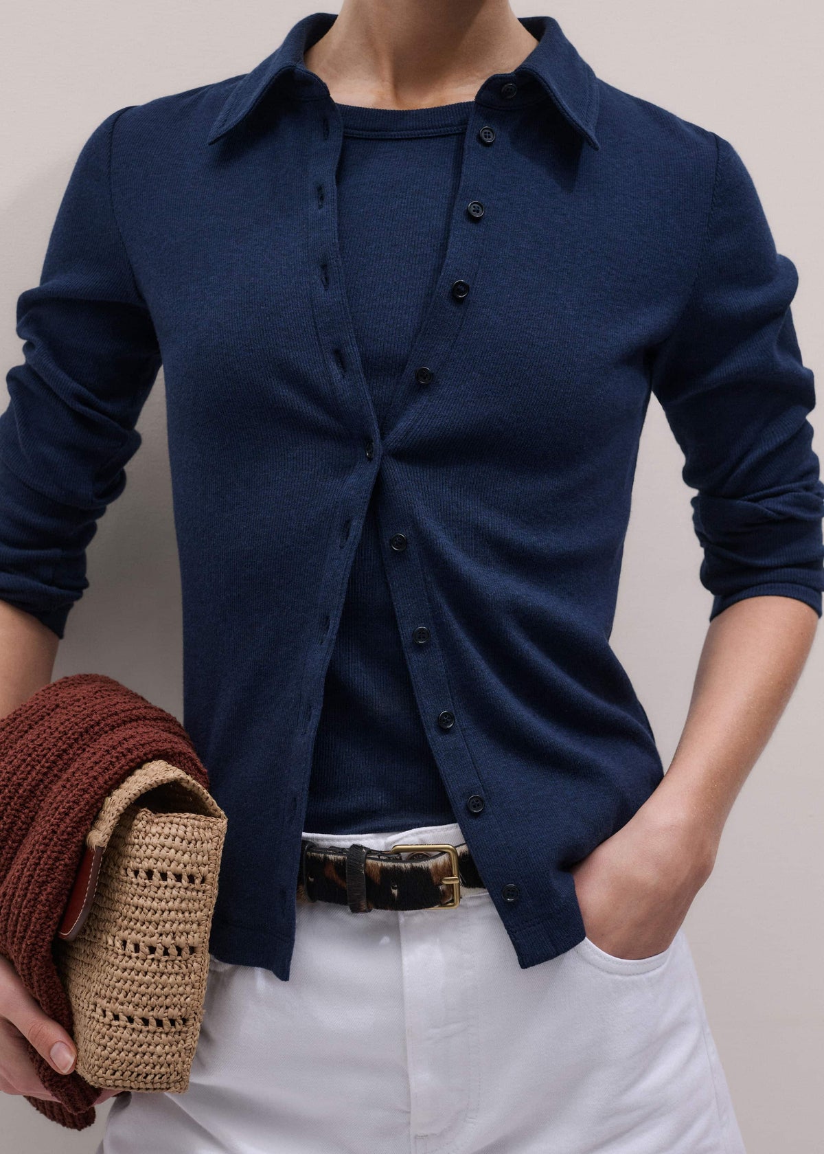 ME+EM Clothing Navy Perfect Basic Shirt