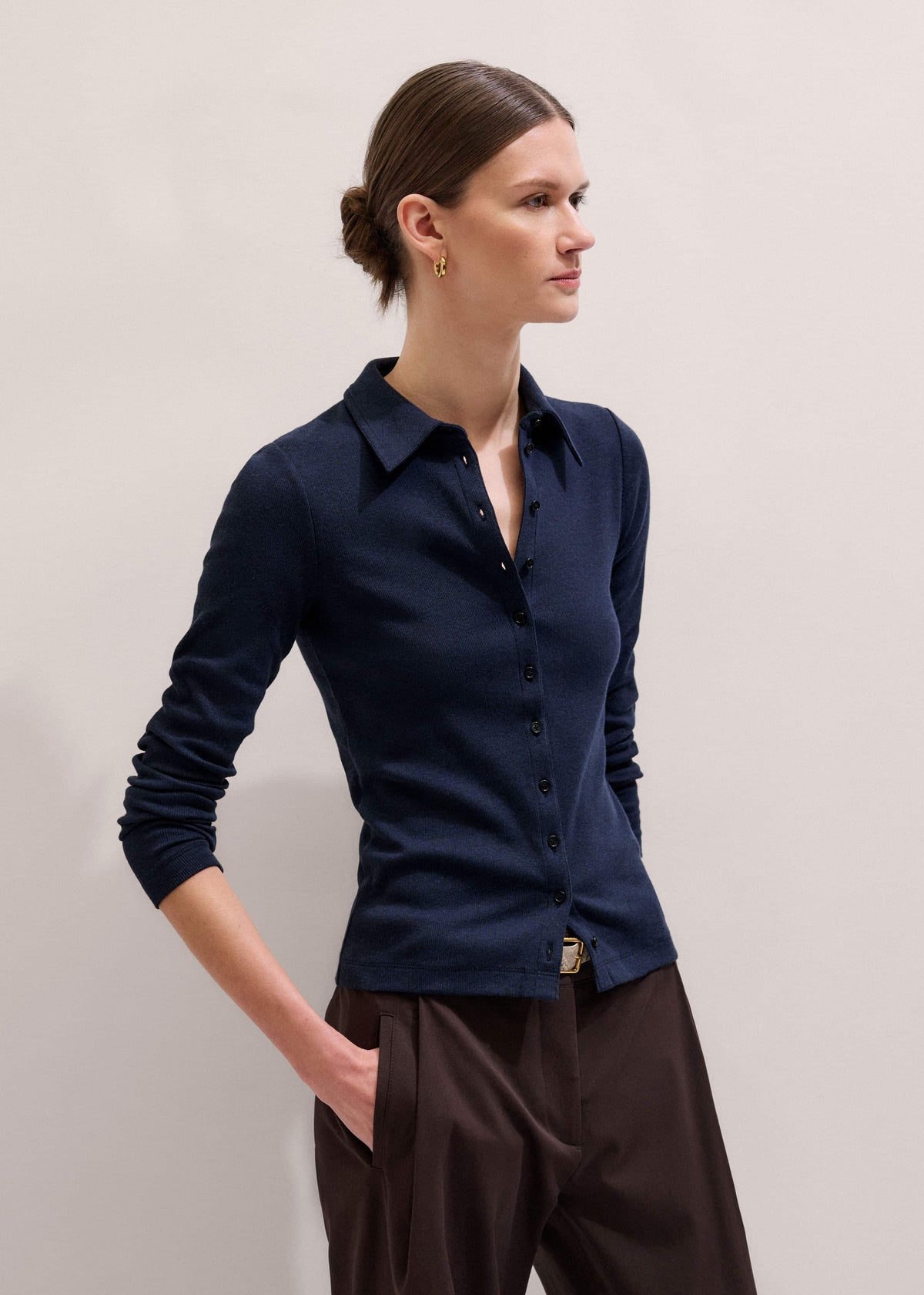 ME+EM Clothing Navy Perfect Basic Shirt