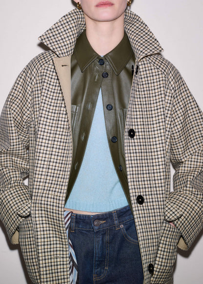 ME+EM Clothing Olive Green Leather Utility Shirt