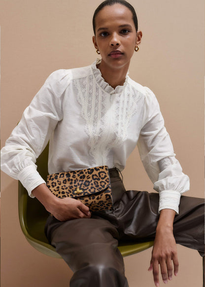 ME+EM Clothing Cream Delicate Lace Trim Detail Top