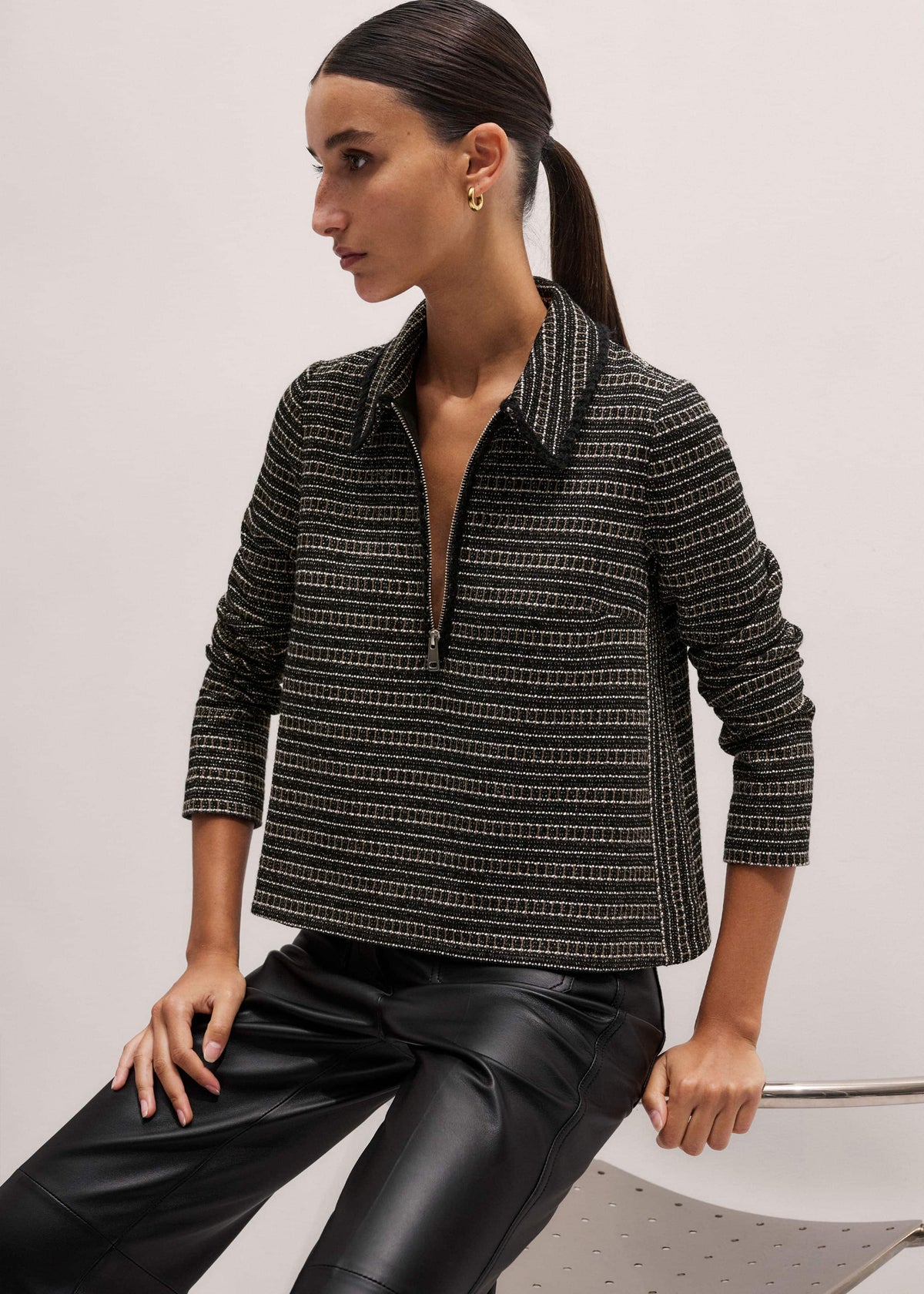 ME+EM Clothing Black AM-PM Swing Top