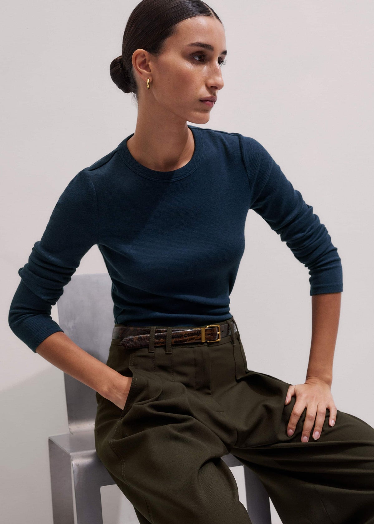 ME+EM Clothing Navy Perfect Basic Top