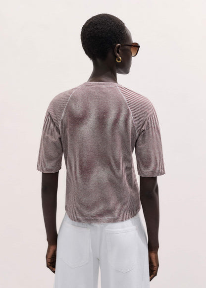 ME+EM Clothing Cinnamon Soft Washed Stripe Raglan Tee