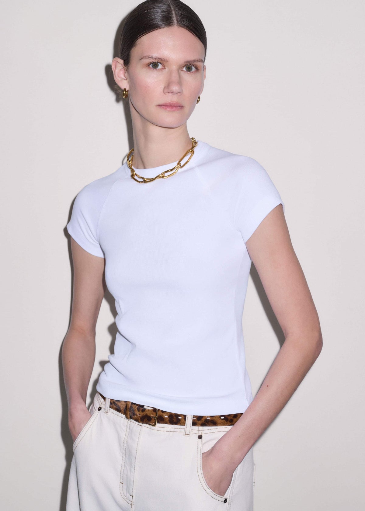 ME+EM Clothing White Ultimate Raglan Tee