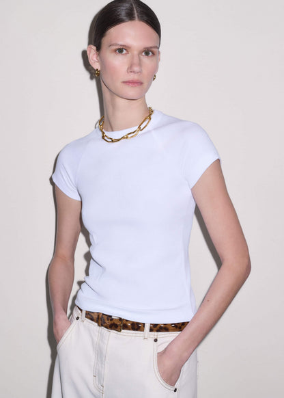 ME+EM Clothing White Ultimate Raglan Tee
