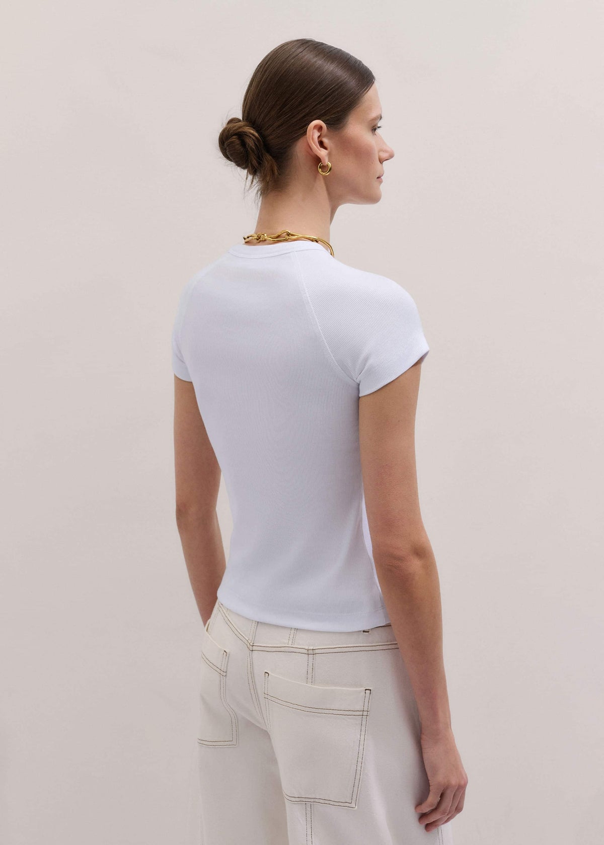 ME+EM Clothing White Ultimate Raglan Tee