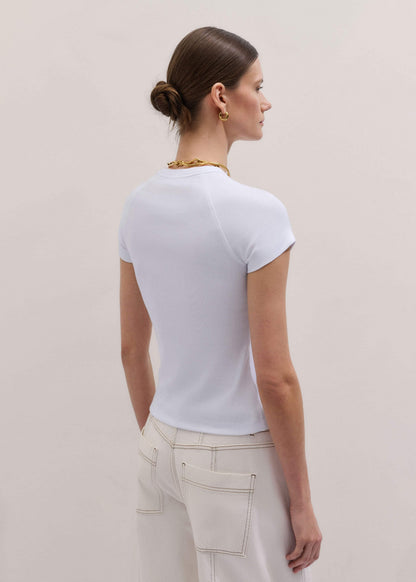 ME+EM Clothing White Ultimate Raglan Tee