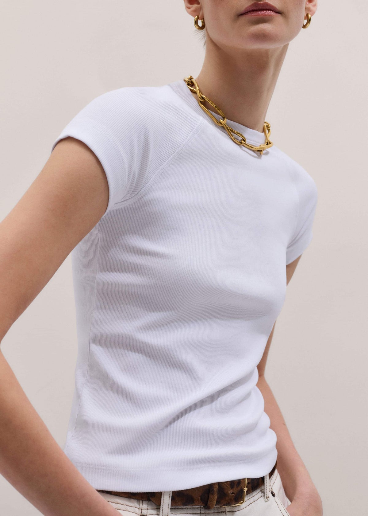 ME+EM Clothing White Ultimate Raglan Tee
